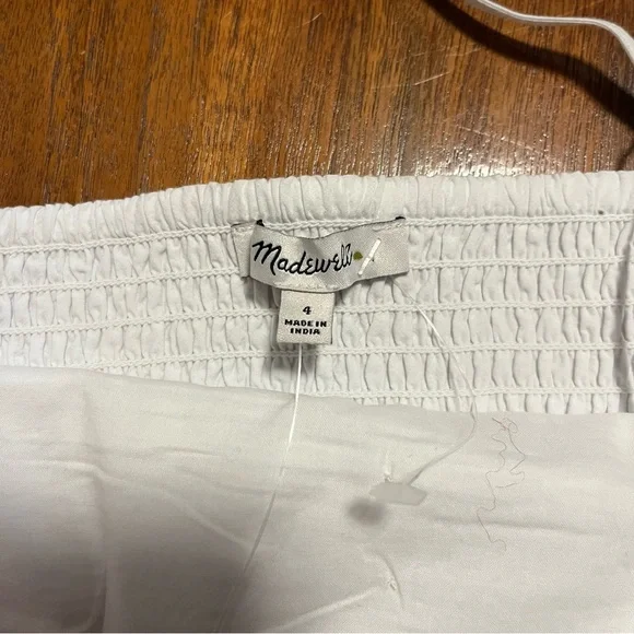 Madewell Poplin Crop Tube Top sz 4 NWT, Preppy, Summer - Picture 7 of 8